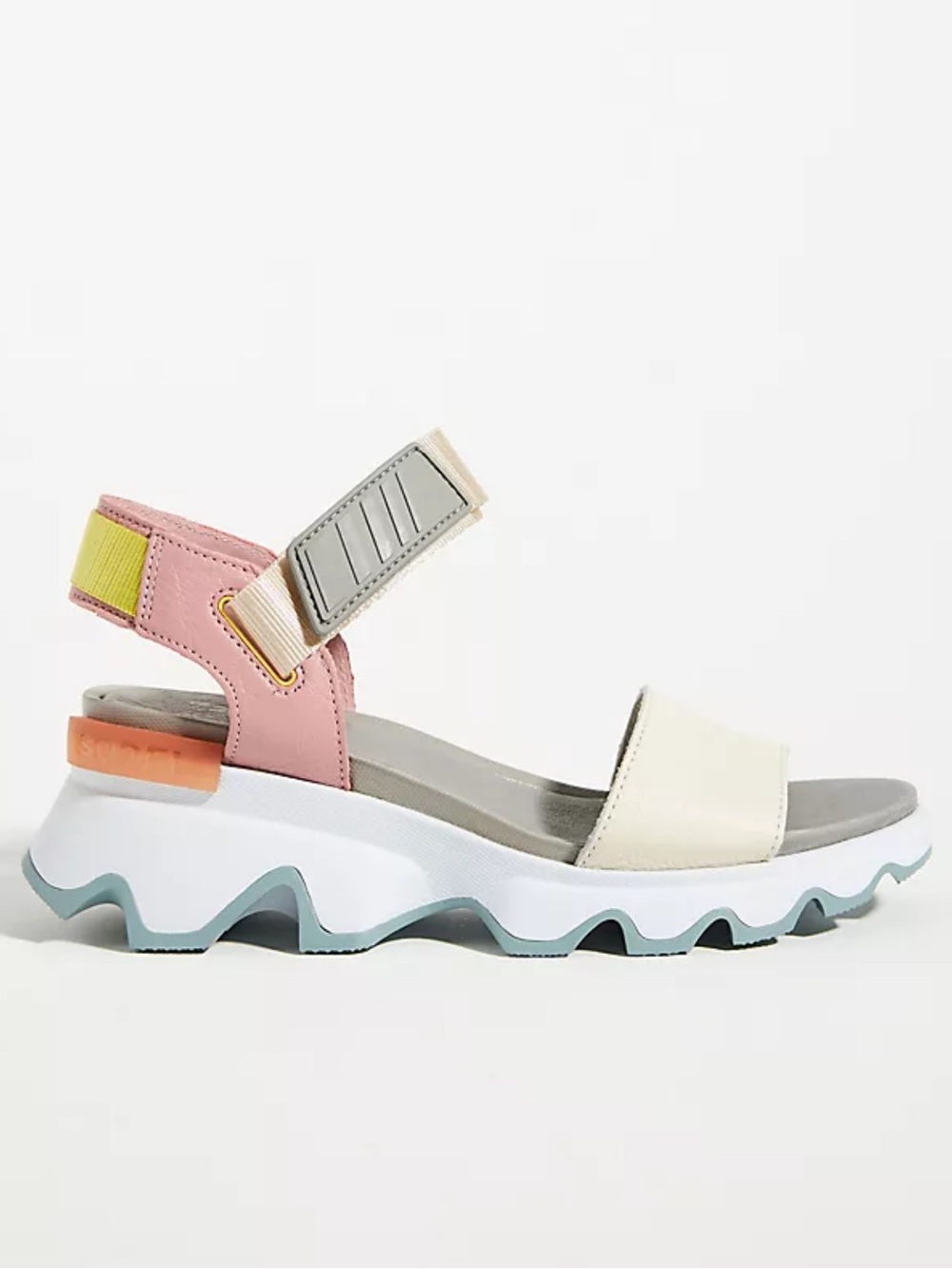Sorel Kinetic Sandal Women's Pink Cream Yellow Sport Platform Sandal Size 9